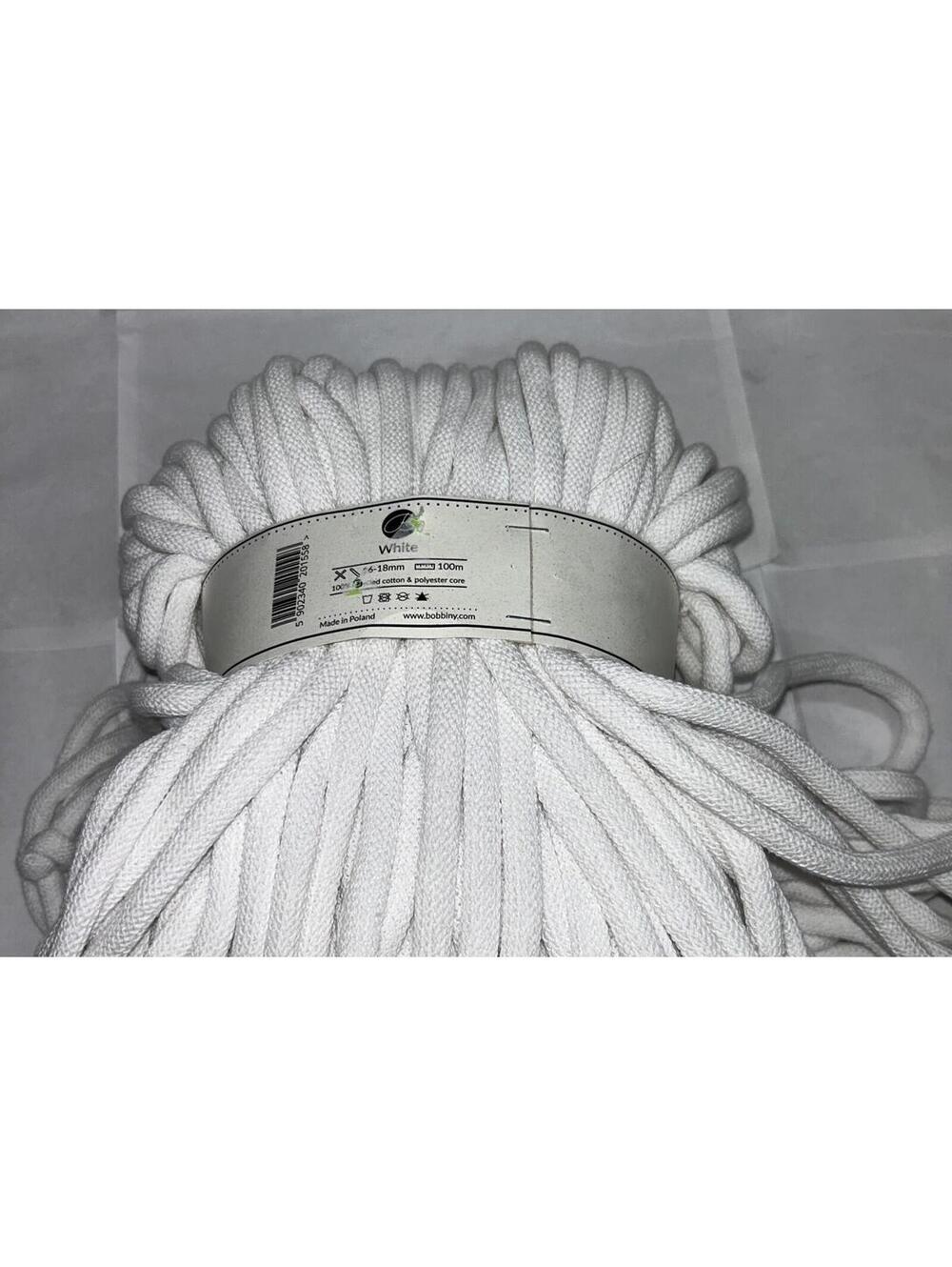 Bobbiny Jumbo 9mm cotton braided cord 108 yards- Natural - New - Picture 2 of 3